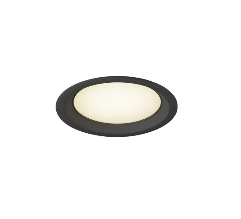 Plafonnier & Spot*SLV Spot encastrable, Downlight V 200, , IP54, LED, 3000/4000K, 2490 lm, Ø17,1cm, H3,9cm - noir
