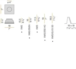 Spot encastrable, East, plâtre, blanc, L18cm, H9cm - Panzeri