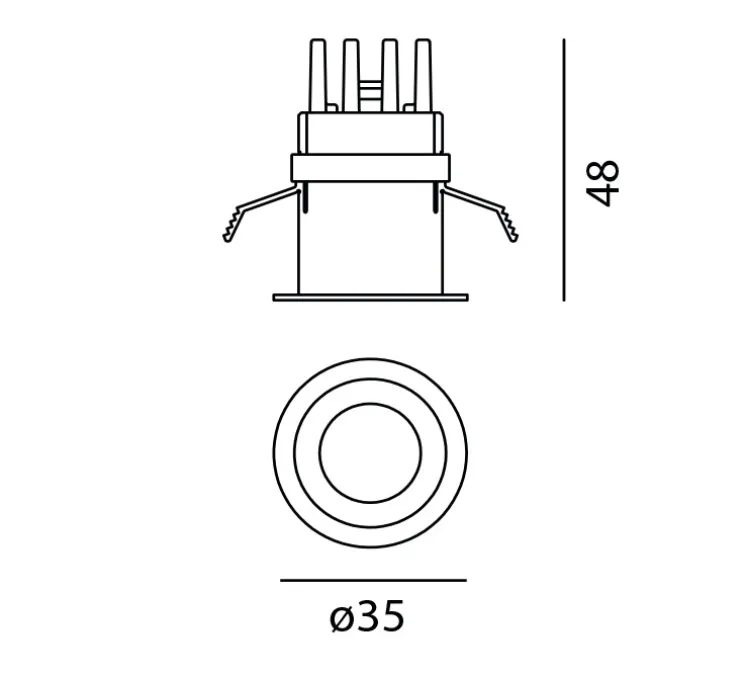 Spot encastrable, Everything 35, Round, 14°, blanc, LED, 3000K, 98lm, Ø3,5cm, H4,8cm - Artemide