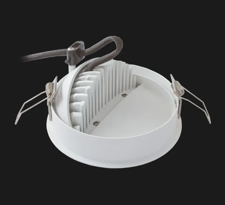 Spot encastrable, FlatLED T2 (Reflector) Recessed, Bobbytrap Springs, blanc mat, dim, LED, 2700K, 1335 lm, Ø12cm, H6cm - Doxis