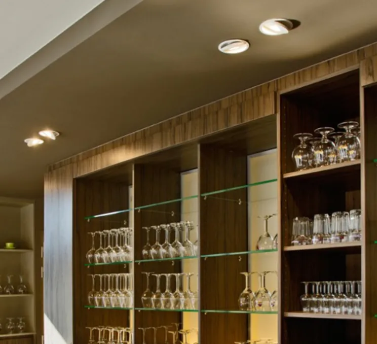 Spot encastrable, FlatLED T1 37° (Lens) Recessed, Trapezium springs, blanc mat, LED, 3000K, 1388lm, Ø12cm, H6cm - Doxis