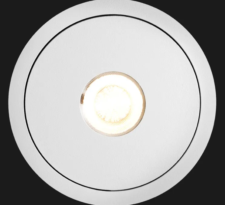 Spot encastrable, FlatLED T1 37° (Lens) Recessed, Trapezium springs, blanc mat, LED, 3000K, 1388lm, Ø12cm, H6cm - Doxis