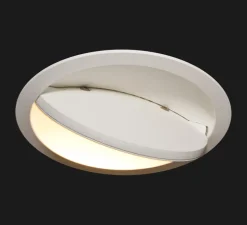 Spot encastrable, FlatLED T1 37° (Lens) Recessed, Trapezium springs, blanc mat, LED, 3000K, 1388lm, Ø12cm, H6cm - Doxis