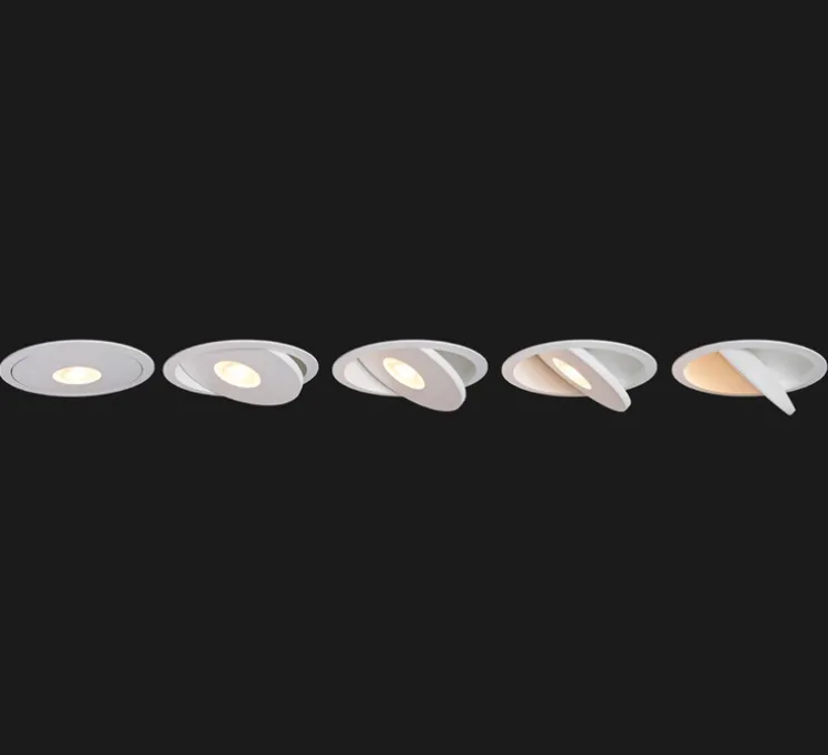 Spot encastrable, FlatLED T1 37° (Lens) Recessed, Trapezium springs, blanc mat, LED, 3000K, 1388lm, Ø12cm, H6cm - Doxis