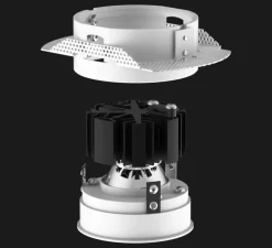 Spot encastrable, Focus Trimless, Angle 43°, blanc mat, dim, LED, 2700K, 1289lm, Ø8,5cm, H9cm - Doxis