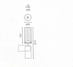Spot encastrable, Fost Pulldown, 20°, CRI ></noscript> 90, noir mat, LED, 2700k, Ø5cm - Faro