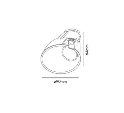 Spot encastrable, Fresh Wall Washer, noir, Ø9cm, H6,4cm (hauteur plafond recommandée 14,5cm) - Faro