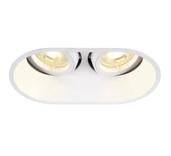 Plafonnier & Spot*SLV Spot encastrable, Horn double, , L17,5cm, H11cm - blanc