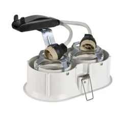 Plafonnier & Spot*SLV Spot encastrable, Horn double, , L17,5cm, H11cm - blanc