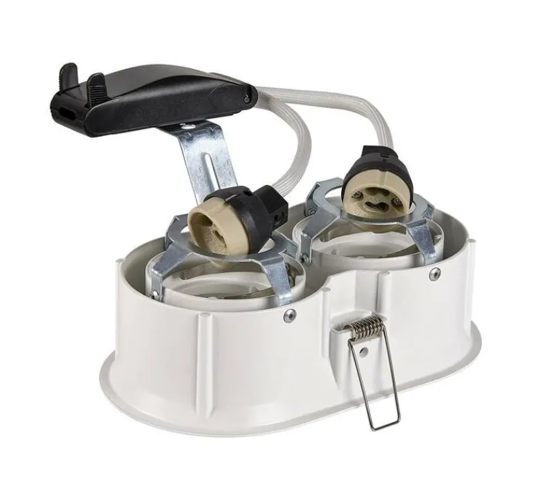 Plafonnier & Spot*SLV Spot encastrable, Horn double, , L17,5cm, H11cm - blanc