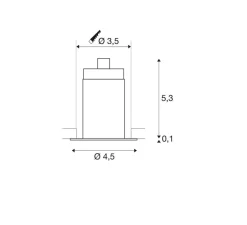 Plafonnier & Spot*SLV Spot encastrable, Horn Mini, , or, LED, 2900K, 70 lm, Ø4,5cm, H5,4cm - noir