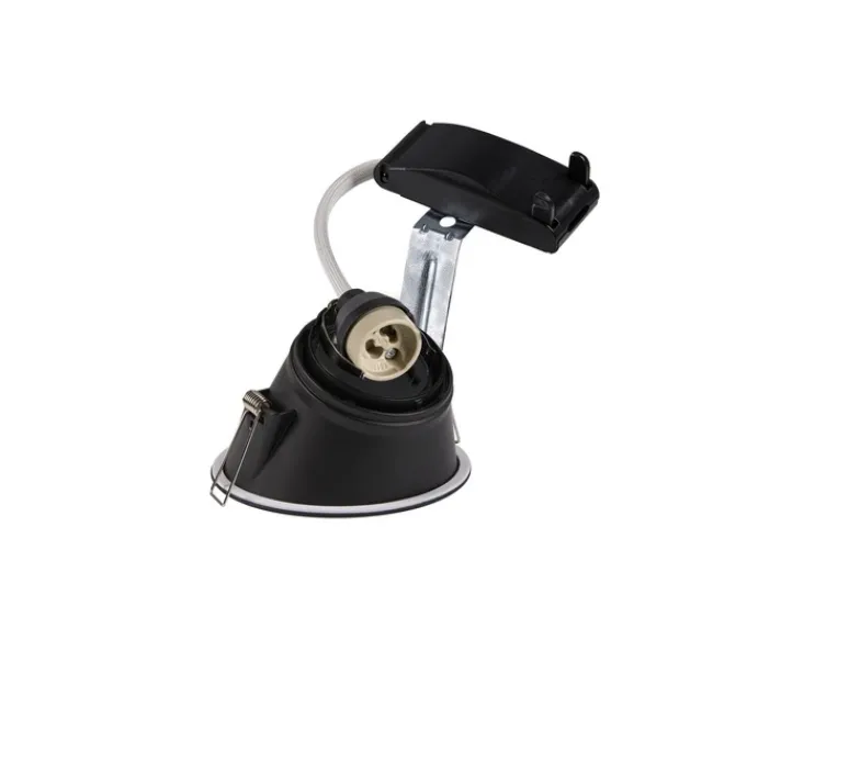 Plafonnier & Spot*SLV Spot encastrable, Horn-A, , IP44, Ø10,3cm, H12cm - noir