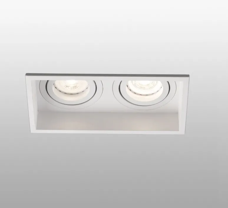 Plafonnier & Spot*Faro Spot encastrable, Hyde double orientable, , L17,1cm, H8,9cm - blanc