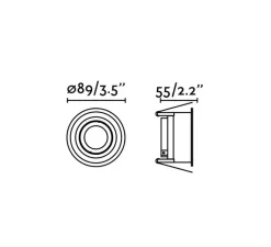 Plafonnier & Spot*Faro Spot encastrable, Hyde orientable, , Ø8,9cm, H5,5cm - noir