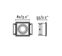 Plafonnier & Spot*Faro Spot encastrable, Hyde Square, orientable, trimless , , L8,2cm, H13cm - blanc