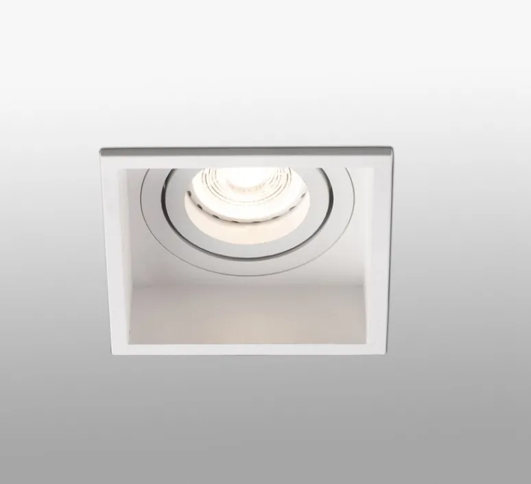 Plafonnier & Spot*Faro Spot encastrable, Hyde, square, orientable, , Ø8,9cm, H5,5cm - blanc