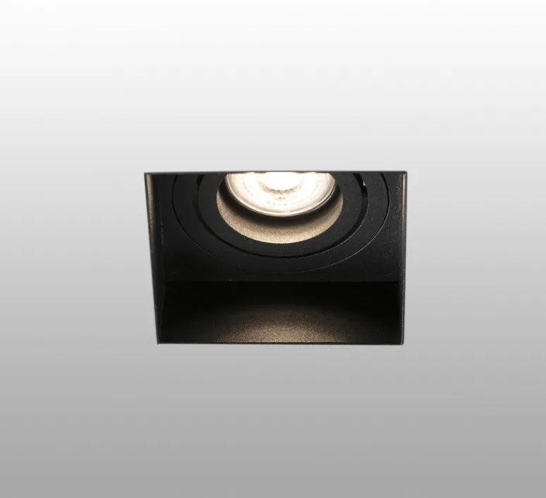 Plafonnier & Spot*Faro Spot encastrable, Hyde Square, orientable, trimless, , L8,2cm, H13cm - noir