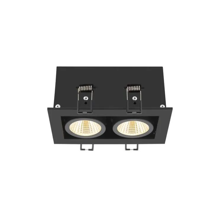 Spot encastrable, Kadux double, noir, LED, dim, 3000K, 1550 lm, L15cm, H8,3cm - SLV
