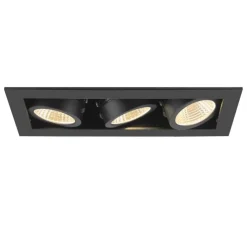 Spot encastrable, Kadux triple, noir, LED, dim, 3000K, 2350 lm, L21cm, H8,3cm - SLV
