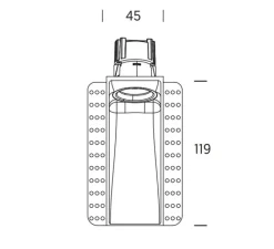 Plafonnier & Spot*ONOK Spot encastrable, Kono Mini, noir, LED, 2700K, 300 lm, L4,5cm, H11,9cm - blanc satiné