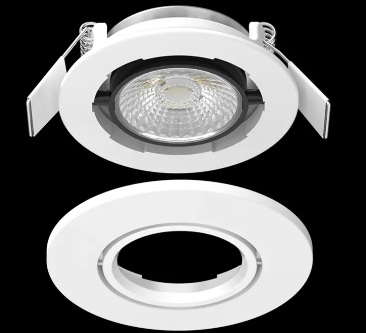 Spot encastrable, Libra, blanc, Orientable, IP65, LED, dim, 2700-4000K, 500-550 lm, Ø8,71cm, H3,15cm - Solum