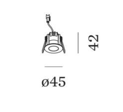 Spot encastrable, Match Point 1.0, blanc, LED, dim, 2700K, 320 lm, Ø4,5cm, H4,2cm - Wever&Ducré