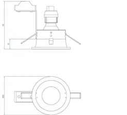 Spot encastrable, Minima round fixed, noir mat, IP65, Ø8,5cm, H11cm - Astro