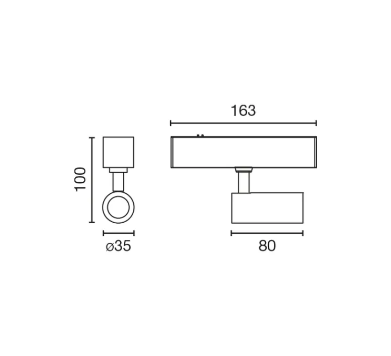 Plafonnier & Spot*Faro Architectural Spot encastrable, Neso Hole, , LED, 40°, 2700K, 430 lm, ⌀3,5cm, H10cm - Faro blanc mat