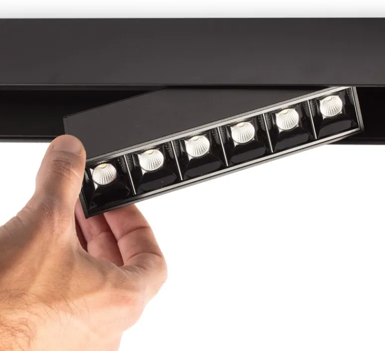 Plafonnier & Spot*Faro Architectural Spot encastrable, Neso Point 12, , LED, On/Off, 3000K, 1107 lm, L32cm, H5,6cm - Faro noir mat