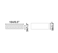 Plafonnier & Spot*Faro Architectural Spot encastrable, Neso Point 6, , LED, dim, Dali, 3000K, 580 lm, L16,4cm, H5,6cm - Faro noir mat