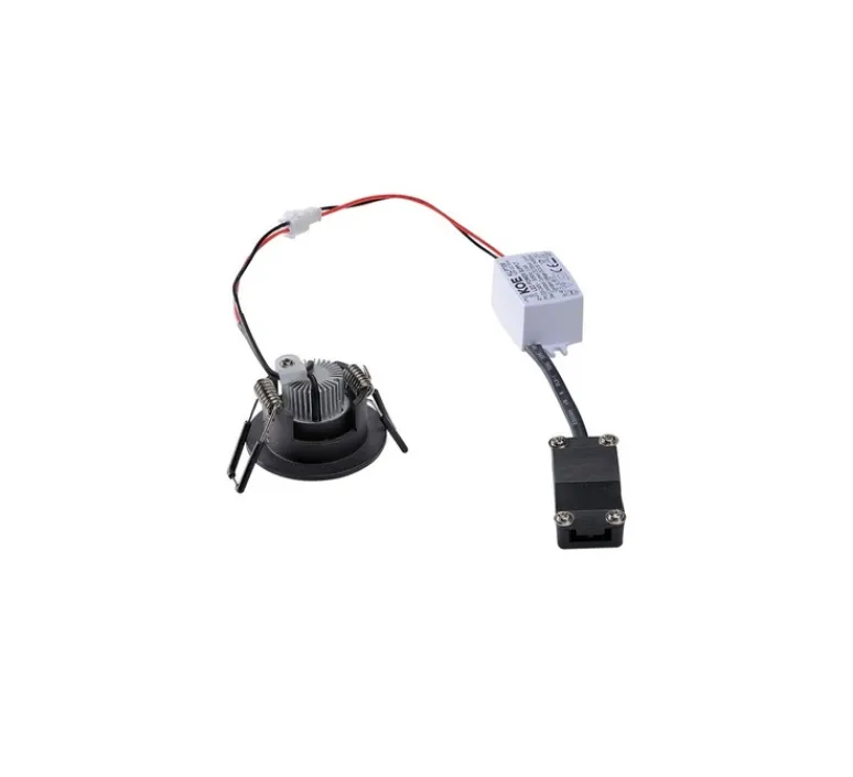 Plafonnier & Spot*SLV Spot encastrable, New Tria 45 simple, rond, CS, , IP44,LED, 3000K, 143lm, L5,2cm, H3,6cm - noir