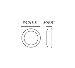 Plafonnier & Spot*Faro Spot encastrable, orientable, Koi, , LED, 3000K, 454 lm, Ø9cm, H5cm - blanc