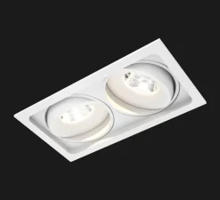 Plafonnier & Spot*Doxis Spot encastrable, orientable, Titan 2 - Way Organic, , LED, dim, 1850-3100K, 1172 lm, L18,2cm, P7,5cm - blanc