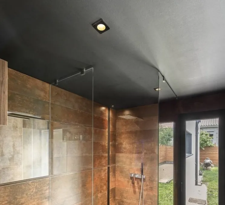 Spot encastrable, Patta-F, noir, IP65, LED, 3000K, 745 lm, Ø8,3cm, H6,2cm - SLV