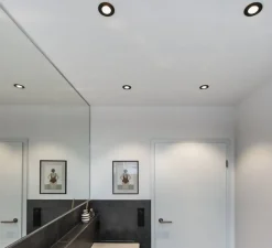 Plafonnier & Spot*SLV Spot encastrable, Patta-I, , IP65, LED, dim, 1800-3000K, 440 lm, Ø8cm, H4cm - noir