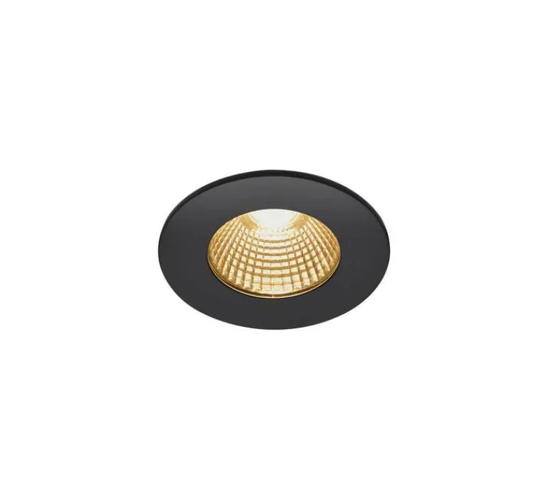 Plafonnier & Spot*SLV Spot encastrable, Patta-I, , IP65, LED, dim, 1800-3000K, 440 lm, Ø8cm, H4cm - noir