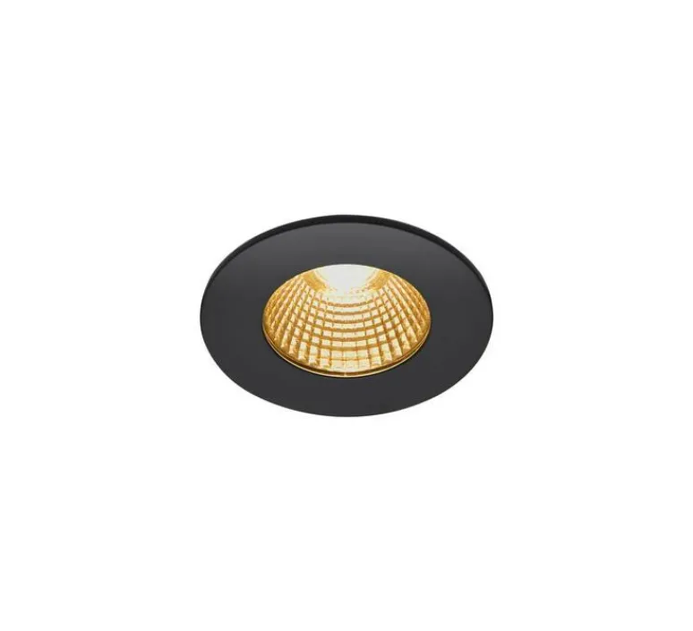 Plafonnier & Spot*SLV Spot encastrable, Patta-I, , IP65, LED, dim, 1800-3000K, 440 lm, Ø8cm, H4cm - noir