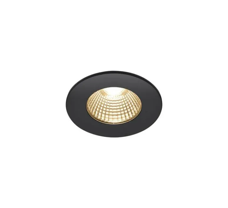 Plafonnier & Spot*SLV Spot encastrable, Patta-I, , IP65, LED, dim, 1800-3000K, 440 lm, Ø8cm, H4cm - noir