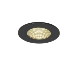 Plafonnier & Spot*SLV Spot encastrable, Patta-I, , IP65, Led, dim, 3000 k, 910lm, Ø8cm, H4,5cm - noir