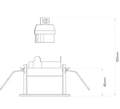 Plafonnier & Spot*Astro Spot encastrable, Pinhole Slimline, Fire Rating, , IP65, Ø7,5cm, H12cm - blanc mat