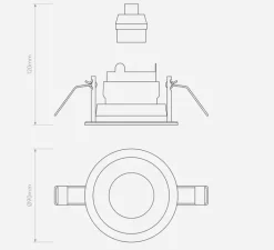 Plafonnier & Spot*Astro Spot encastrable, Pinhole Slimline Rond Ajustable, Fire Rating, , IP20, Ø9cm, H12cm - blanc mat