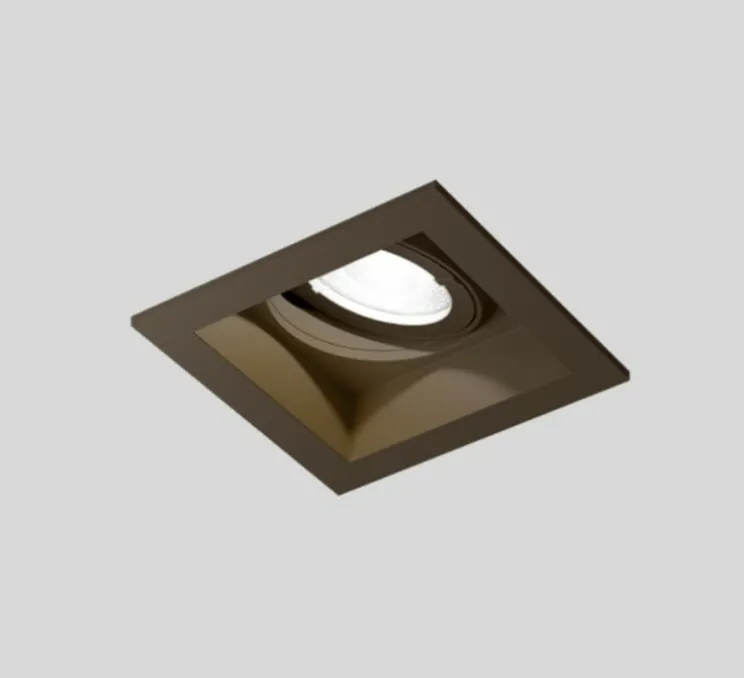 Spot encastrable, Plano Petit 1.0 LED, bronze, LED, dim, 2000K-3000KK, 420 lm, L6,7cm, H6cm - Wever&Ducré