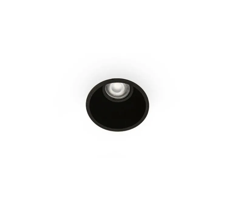 Plafonnier & Spot*Faro Spot encastrable, salle de bain, Fresh IP65, , Ø9cm, H13,3cm (hauteur plafond recommandée 14,5cm)- noir