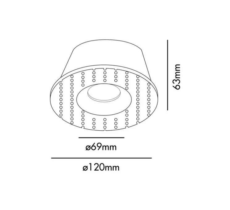 Spot encastrable, sans collerette, Fresh, blanc, Ø6cm, H6cm (hauteur plafond recommandée 14,5cm) - Faro