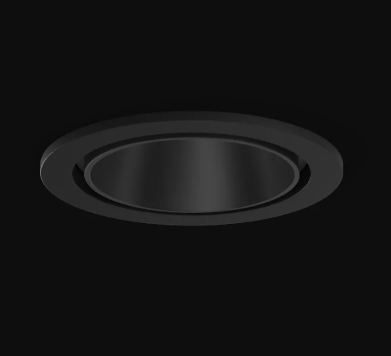 Plafonnier & Spot*XAL Spot encastrable, SASSO 60, rond, noir, LED, 3000k , 949lm, Ø6.3cm, H4.8cm - blanc