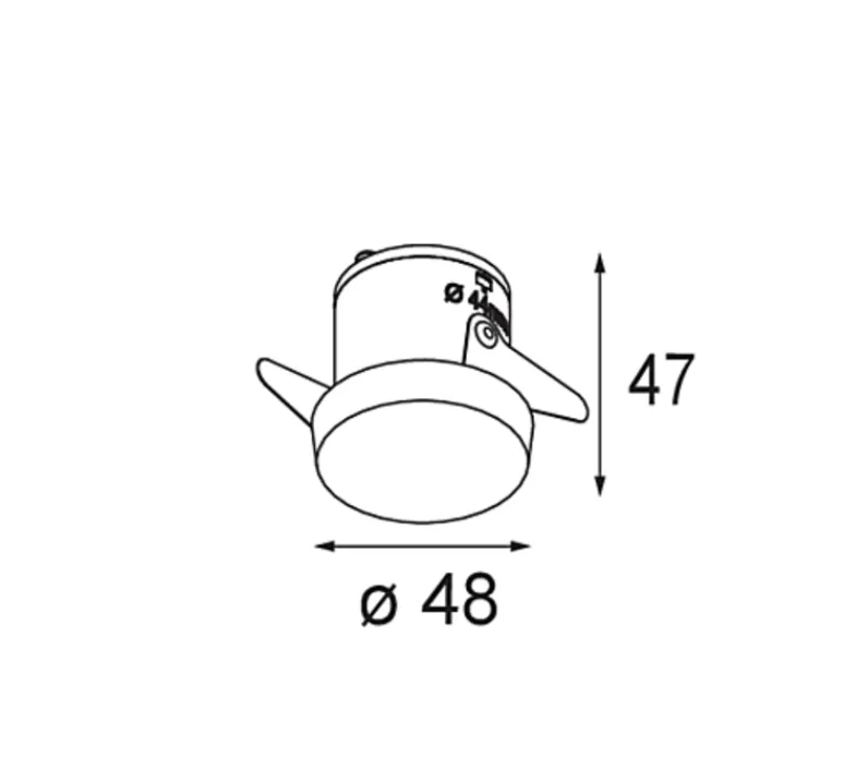 Plafonnier & Spot*Modular Spot encastrable, Smart Kup Recessed 48 1x, , LED, dim, 2700K, 113 lm, Ø4,8cm, H4,7cm - noir