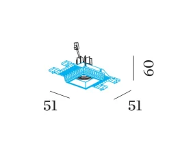Spot encastrable, Strange Petit 1.0 LED, noir, LED, 3000K, 570lm, L5,1cm, H6cm - Wever&Ducré