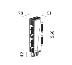 Plafonnier & Spot*Wever&Ducré Spot encastrable, Strange trimless 2,7, , LED, 2700K, L7,8cm, H26,8cm - blanc mat