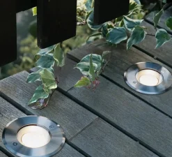 Spot encastrable, Suria 120, inox, IP67, 175lm, 3000K, Ø12cm, H9,5cm - Faro