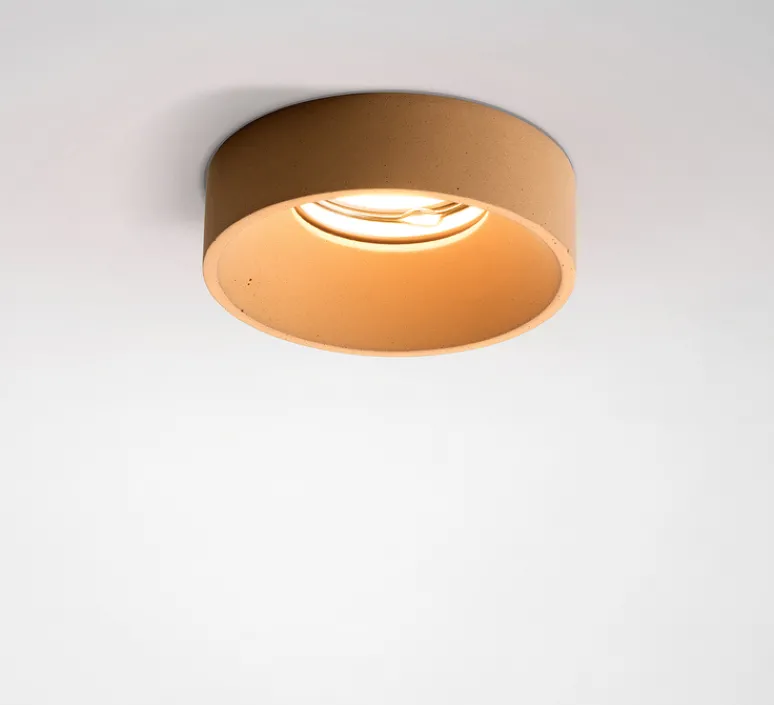 Plafonnier & Spot*Plato Design Spot encastrable, Teo, , Ø9,7cm, H3cm - Jaune ambre